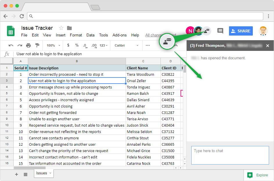 Spreadsheet Collaboration 
